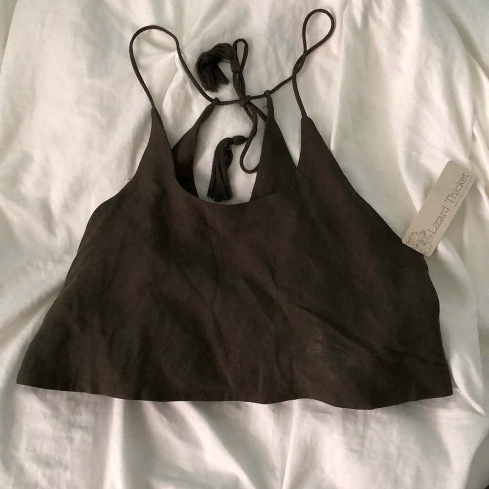 Flowy green crop top